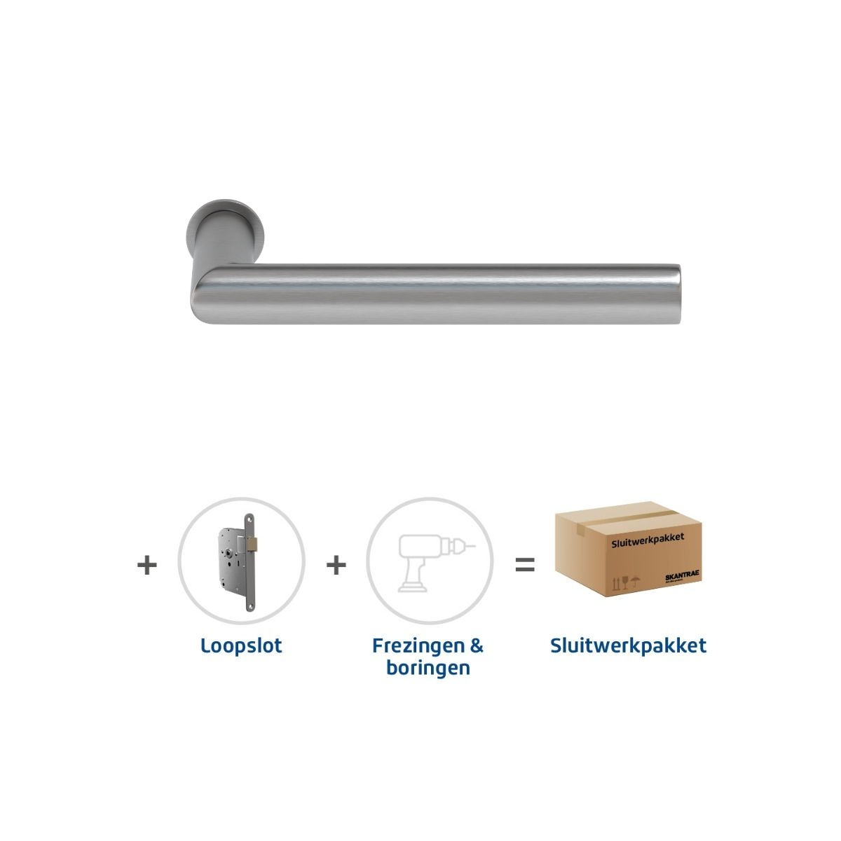 Sluitwerkpakketten met Deurkruk Orbit 19 Minimal RVS